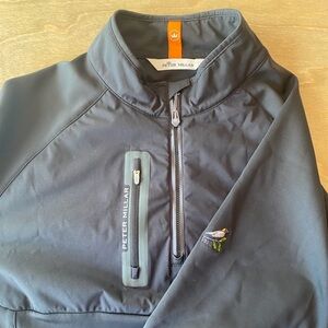 Peter Millar Charcoal Jacket with Orange Accent
